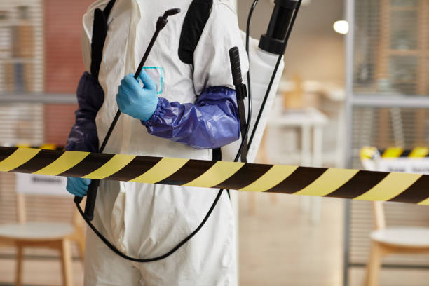 Professional Biohazard Cleanup technician working in Claremont, NC